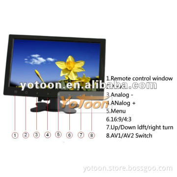 car Monitor / High quality Touch button TFT LCD Monitor / Car monitor--Touch button 10.1 inch car stand-alone monitor